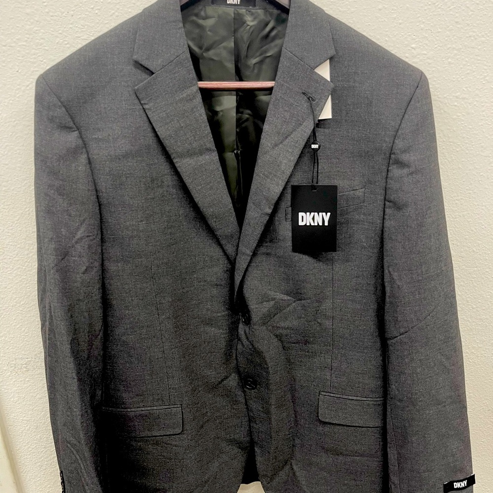 Charcoal DKNY suit jacket! Size 44R! Brand new with tags!